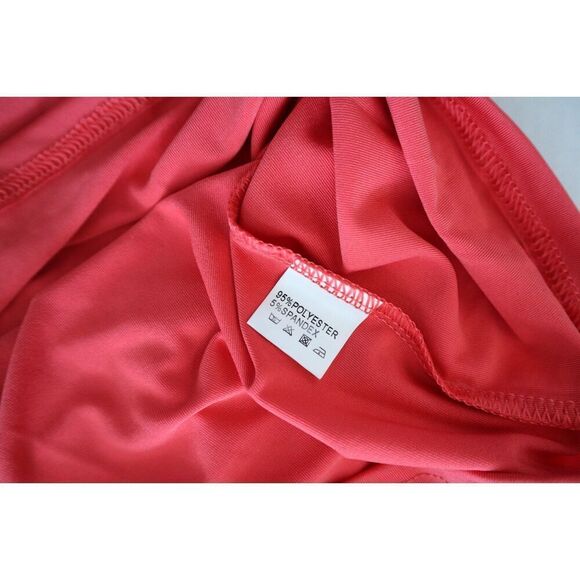 FISOUL Women's Sz Small Pink Ruffle V-Neck Flounce Chiffon Top Blouse - Picture 5 of 7